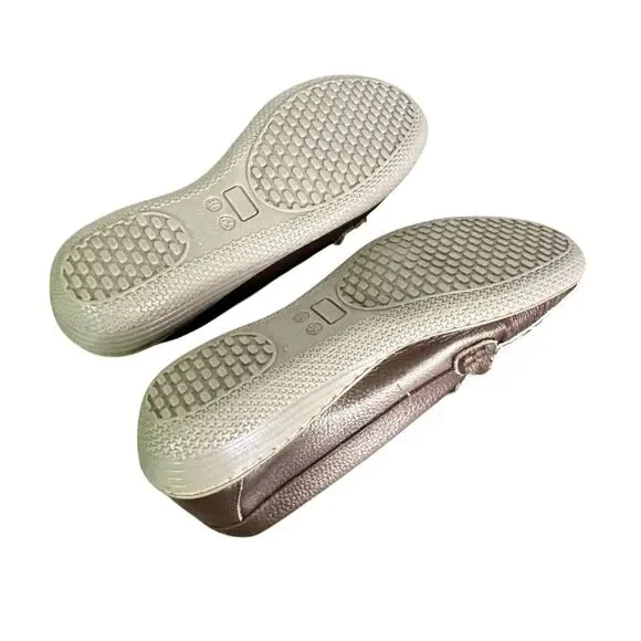 Calzado Shoes Womens Calzado Nueva Gacela SAS Size 6.5 Bronze Slip On Bit Leaves - Picture 6 of 10